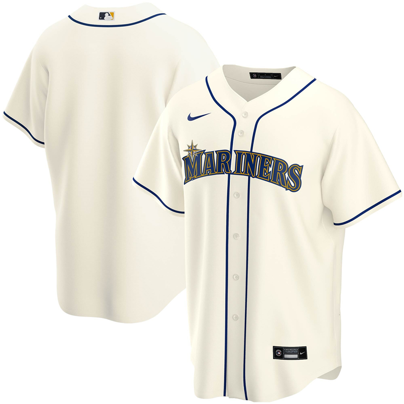 2020 MLB Men Seattle Mariners Nike Cream Alternate 2020 Replica Team Jersey 1->seattle mariners->MLB Jersey